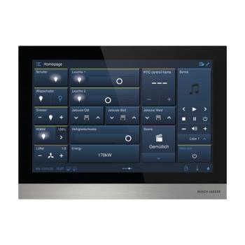 Busch-Jaeger Busch Welcome IP, Bedienpanel IP touch 10 Zoll, LAN/LAN mit Raumtemperaturregler, Farbe: schwarz (H8237-5B-03)